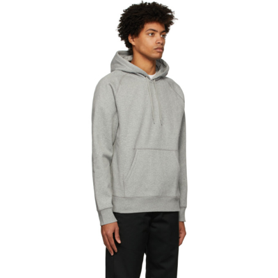 Shop Carhartt Grey Chase Hoodie In V690 Grey