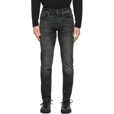Hugo Boss Tapered-fit Jeans In Gray Super-stretch Denim- Black Men's Jeans  Size 36/30 | ModeSens