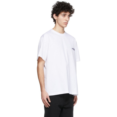 Shop Wooyoungmi White Logo T-shirt In White 701w