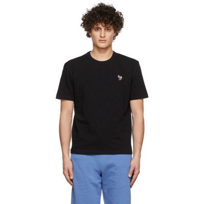 Shop Ps By Paul Smith Black Zebra Embroidery T-shirt In 79 Blacks