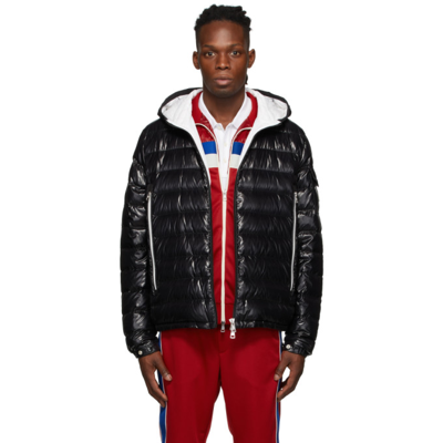 Shop Moncler Black Down Galion Puffer Jacket In 999 Black