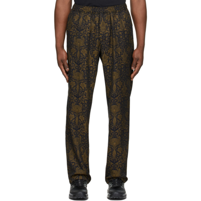 Shop Soulland Navy Erich Trousers In Navy Multi