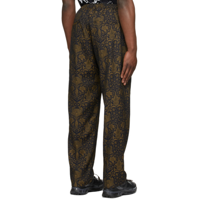 Shop Soulland Navy Erich Trousers In Navy Multi