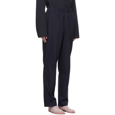 Shop Sunspel Navy Cotton Pyjama Pants In Buaa7 Navy7