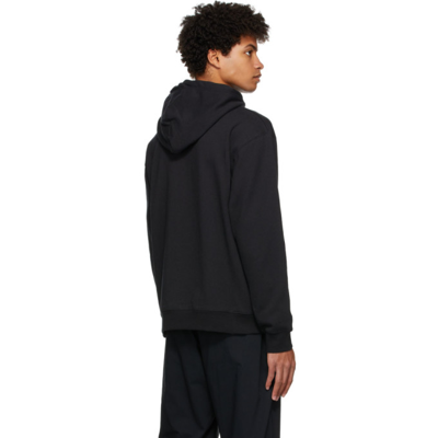 Shop Nike Black Jordan Essentials Fleece Hoodie In Black/gym Red