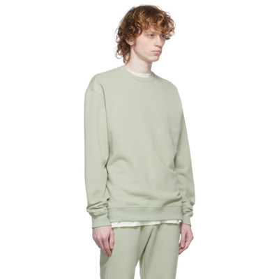 Shop John Elliott Green Oversize Crewneck Sweatshirt In Eucalyptus