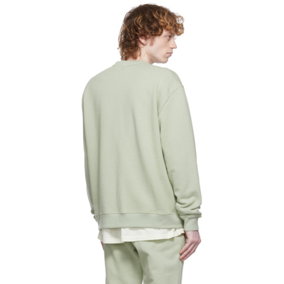 Shop John Elliott Green Oversize Crewneck Sweatshirt In Eucalyptus