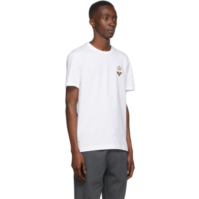 Shop Dolce & Gabbana White Embroidery T-shirt In W0800 Bianco Ottico