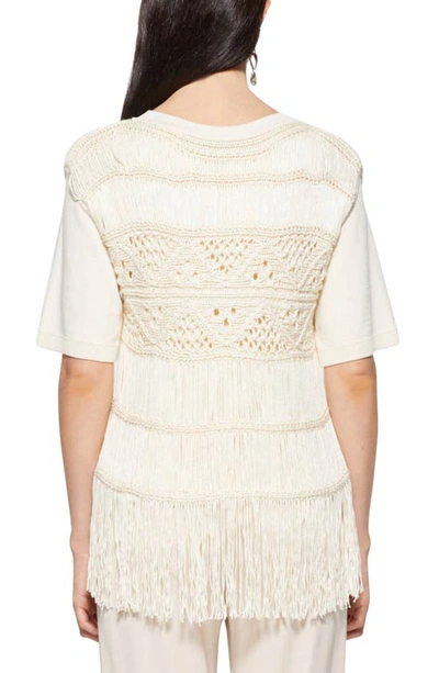 Simkhai 'delphine' Compact Macrame Fringe Top In Ivory