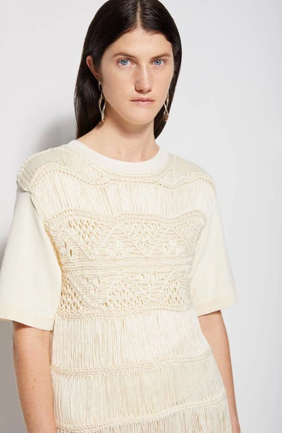 Simkhai 'delphine' Compact Macrame Fringe Top In Ivory