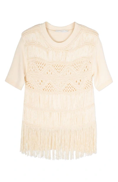Simkhai 'delphine' Compact Macrame Fringe Top In Ivory