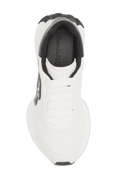 Shop Alexander Mcqueen Seal Sprint Sneaker In White/ Black/ Black