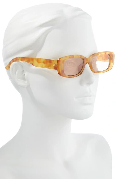 Shop Aire Ceres 51mm Rectangular Sunglasses In Vintage Tort / Barley Tint