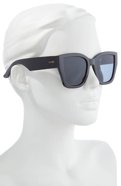 Shop Aire Haedus 53mm Cat Eye Sunglasses In Black / Smoke Mono