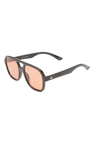 Shop Aire Whirlpool 53mm Aviator Sunglasses In Black / Tan Tint