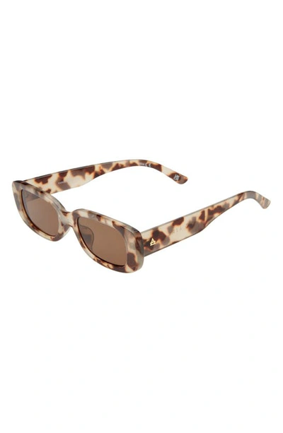 Shop Aire Ceres 51mm Rectangular Sunglasses In Cookie Tort / Brown Mono