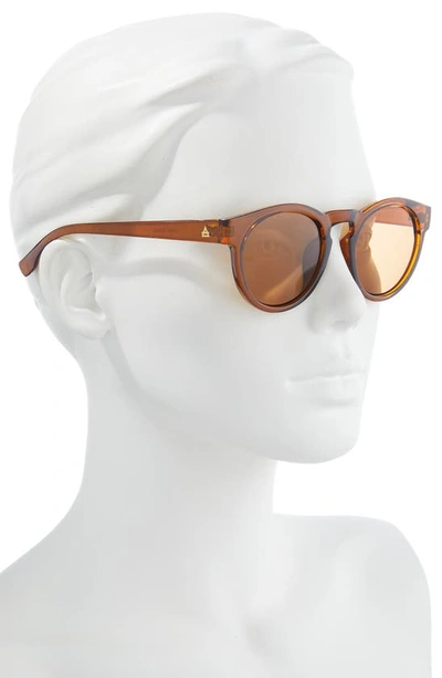 Shop Aire Cursa 48mm Round Sunglasses In Amber / Amber Tint