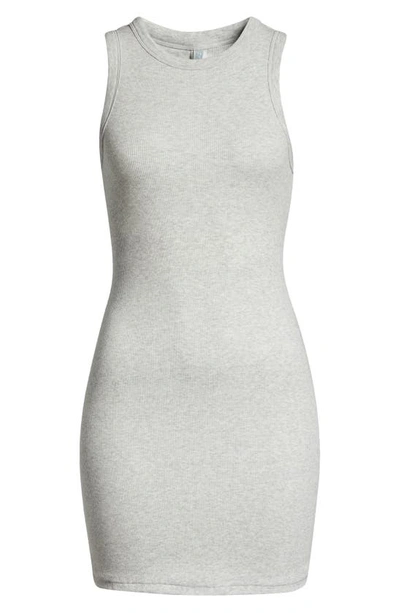 Shop Skims Cotton Rib Tank Dress In Light Heather Grey