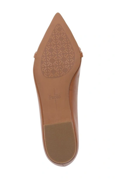 Shop Linea Paolo Nora Pointed Toe Flat In Cognac