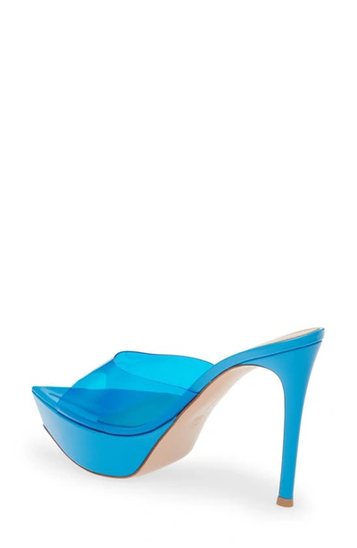 Shop Gianvito Rossi Betty Platform Sandal In Turquoise