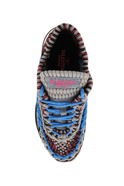Shop Valentino Garavani Crochet Sneakers In Mixed Colours
