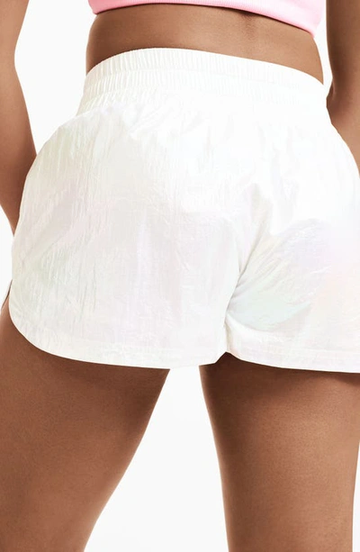 Shop Eleven By Venus Williams The Glow Up By  X K-swiss Light It Up Tennis Shorts In Foil Iridescent