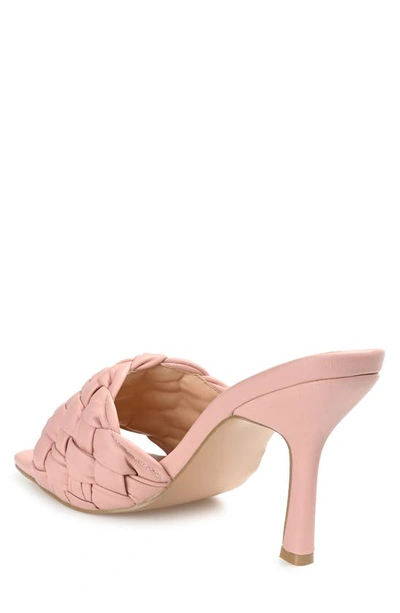 Journee Collection Raquelah Braided Sandal In Rose