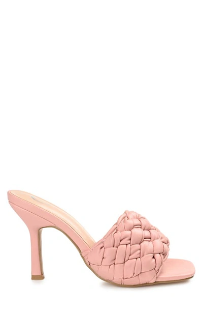Journee Collection Raquelah Braided Sandal In Rose