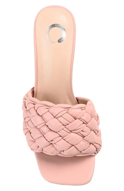 Journee Collection Raquelah Braided Sandal In Rose