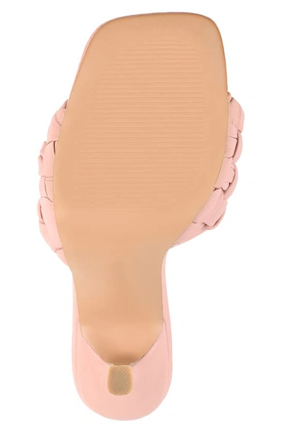 Journee Collection Raquelah Braided Sandal In Rose