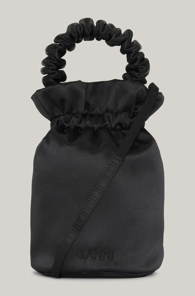 GANNI OCCASION OCCASION RUCHED TOP HANDLE BAG 