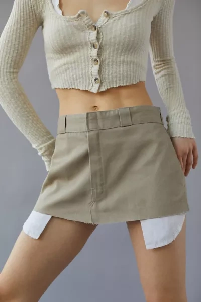 Urban Renewal Remade Dickies Low Rise Mini Skirt In Tan | ModeSens