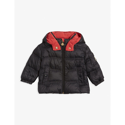 Shop Moncler Hooded Shell-down Jacket 4-14 Years In Navy
