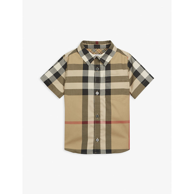Burberry Babies' Owen Checked Cotton Shirt 6-24 Months In Archive Beige |  ModeSens