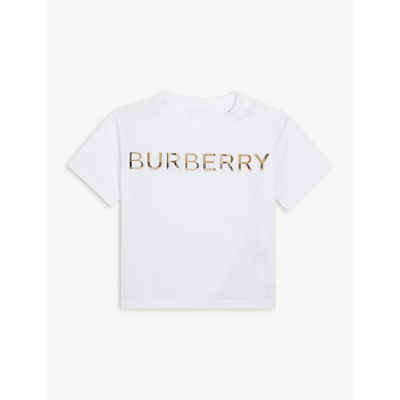 Burberry Babies' Eugene Logo-print Stretch-cotton T-shirt 6 Months