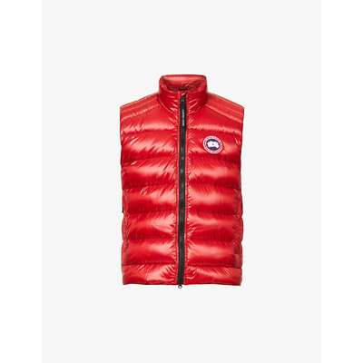 Shop Canada Goose Crofton Quilted Recycled-nylon Vest In Red