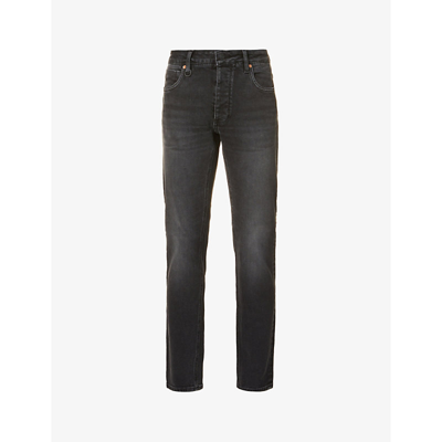 Shop Neuw Lou Tapered Mid-rise Stretch-cotton Denim Jeans In Zero-distortion