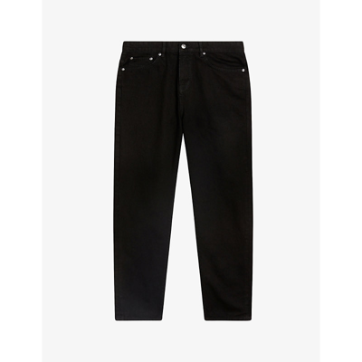 Shop Ted Baker Men's Black Camdun Slim-leg Denim Jeans