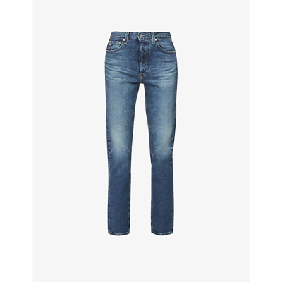 Shop Ag Alexxis High-rise Straight Leg Stretch-denim Jeans In 14 Years Mentor