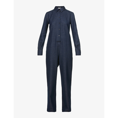Max Mara Jumpsuit Aus Jersey Aus Einer Baumwollmischung In Navy