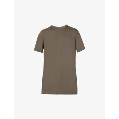 Shop Rick Owens Level Regular-fit Crewneck Silk-jersey T-shirt In Dust