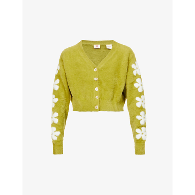 Levi's Audrey Floral-print Crop Cardigan In Green | ModeSens
