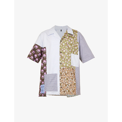 Shop Mcq By Alexander Mcqueen Overstock Patterned Cotton Shirt In Multi