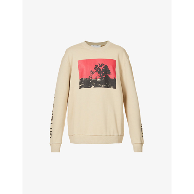 Shop Alyx Graphic-print Relaxed-fit Cotton-jersey Sweatshirt In Natural Dark