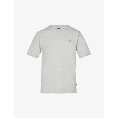 Shop Dickies Mapleton Brand-print Cotton-jersey T-shirt In Grey Melange