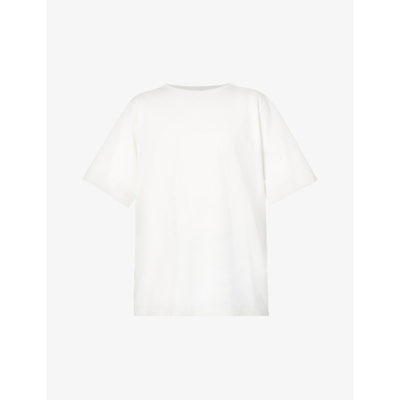 Shop Totême Toteme Womens Off White Oversized Cotton-jersey T-shirt