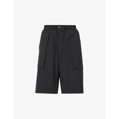 Shop Y-3 Drawstring Regular-fit Shell Shorts In Black
