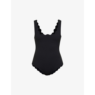 Shop Marysia Palm Springs Scalloped In Black
