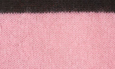 Shop Molly Goddard Stripe Mohair & Wool Blend Cardigan In Black/ Pink