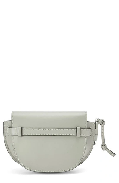 Shop Loewe Mini Gate Leather Convertible Bag In Ash Grey